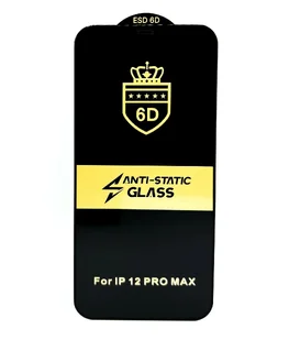 Защитное стекло "ESD 6D" Anti-Static для Apple iPhone 12 Pro Max Черный Защитное стекло "ESD 6D" Anti-Static для Apple iPhone 12 Pro Max Черный