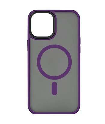 TPU+PC чехол Metal Buttons with MagSafe для Apple iPhone 15 (6.1") Темно-фиолетовый TPU+PC чехол Metal Buttons with MagSafe для Apple iPhone 15 (6.1") Темно-фиолетовый