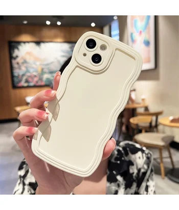 Силиконовый чехол "Candy Wavy" для Apple iPhone 15 Plus Белый Силиконовый чехол "Candy Wavy" для Apple iPhone 15 Plus Белый