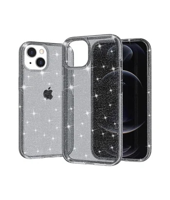 Силиконовый чехол "Bling Diamond" с блестками для iPhone 14 Plus Черный Силиконовый чехол "Bling Diamond" с блестками для iPhone 14 Plus Черный