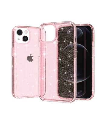 Силиконовый чехол "Bling Diamond" с блестками для iPhone 14 Plus Розовый Силиконовый чехол "Bling Diamond" с блестками для iPhone 14 Plus Розовый