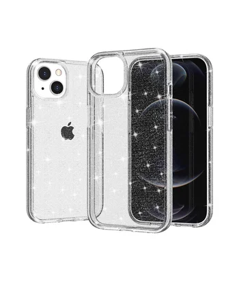 Силиконовый чехол "Bling Diamond" с блестками для iPhone 14 Plus Прозрачный Силиконовый чехол "Bling Diamond" с блестками для iPhone 14 Plus Прозрачный
