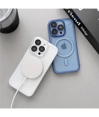 Силиконовый чехол "Transparent Jelly" with MagSafe для Apple iPhone 14 Pro Max Синий Силиконовый чехол "Transparent Jelly" with MagSafe для Apple iPhone 14 Pro Max Синий