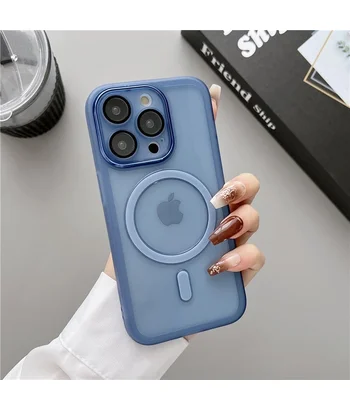 Силиконовый чехол "Transparent Jelly" with MagSafe для Apple iPhone 14 Pro Max Синий Силиконовый чехол "Transparent Jelly" with MagSafe для Apple iPhone 14 Pro Max Синий