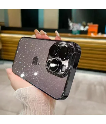 Пластиковый чехол "Bling Transparent" для iPhone 15 Pro Черный Пластиковый чехол "Bling Transparent" для iPhone 15 Pro Черный