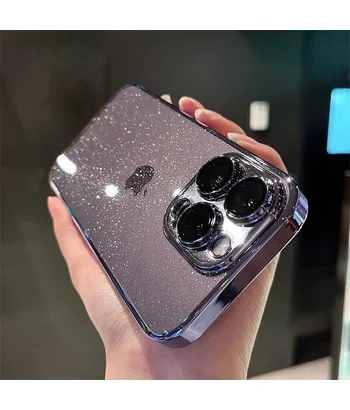 Пластиковый чехол "Bling Transparent" для iPhone 15 Pro Max Синий Пластиковый чехол "Bling Transparent" для iPhone 15 Pro Max Синий
