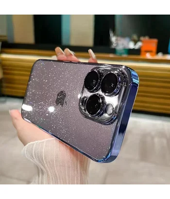 Пластиковый чехол "Bling Transparent" для iPhone 15 Pro Max Синий Пластиковый чехол "Bling Transparent" для iPhone 15 Pro Max Синий