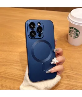 Силиконовый чехол "Luxury Matte" with MagSafe для Apple iPhone 16 Pro Max Синий Силиконовый чехол "Luxury Matte" with MagSafe для Apple iPhone 16 Pro Max Синий