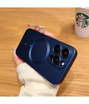Силиконовый чехол "Luxury Matte" with MagSafe для Apple iPhone 16 Pro Max Синий Силиконовый чехол "Luxury Matte" with MagSafe для Apple iPhone 16 Pro Max Синий