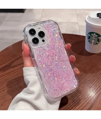 Силиконовый чехол "Bling Cute Wave" для Apple iPhone 14 Pro Розовый Силиконовый чехол "Bling Cute Wave" для Apple iPhone 14 Pro Розовый