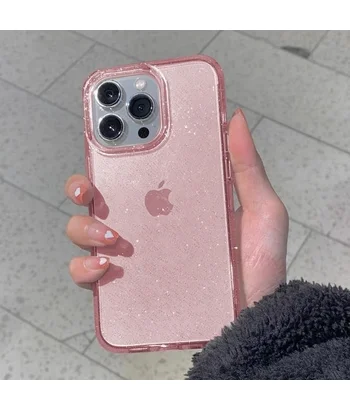 Силиконовый чехол "Bling Diamond" с блестками для iPhone 15 Pro Max Розовый Силиконовый чехол "Bling Diamond" с блестками для iPhone 15 Pro Max Розовый