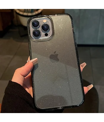 Силиконовый чехол "Bling Diamond" с блестками для iPhone 13 Pro Черный Силиконовый чехол "Bling Diamond" с блестками для iPhone 13 Pro Черный