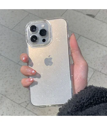 Силиконовый чехол "Bling Diamond" с блестками для iPhone 15 Pro Прозрачный Силиконовый чехол "Bling Diamond" с блестками для iPhone 15 Pro Прозрачный