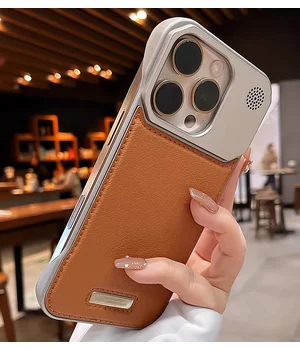 Пластиковый чехол "ArmorLine Leather" для Apple iPhone 16 Pro Max Коричневый Пластиковый чехол "ArmorLine Leather" для Apple iPhone 16 Pro Max Коричневый