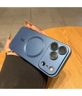 Силиконовый чехол "Luxury Matte" with MagSafe для Apple iPhone 17 Pro Max Синий Силиконовый чехол "Luxury Matte" with MagSafe для Apple iPhone 17 Pro Max Синий